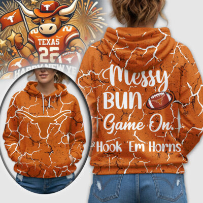 Texas Longhorns | Premium NCAA Messy Bun Game On 3D Hoodie