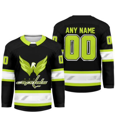 Alternative view of Washington Capitals | Premium NHL Hi-Vis Hockey Spirit Custom Name and Number Jersey