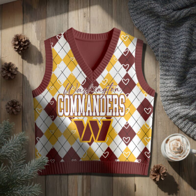 Alternative view of Washington Commanders | Premium NFL Argyle Knit Sweater Vest