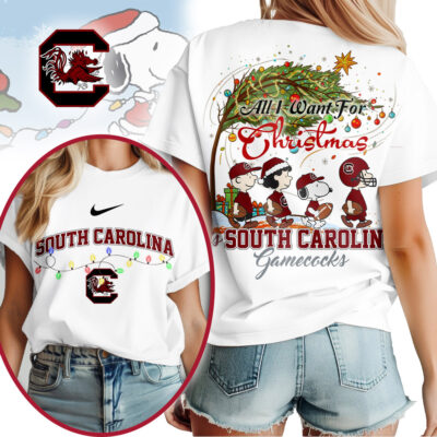 South Carolina Gamecocks | Premium NCAA All I Want For Christmas Peanuts Shirt MM